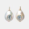 Accessories Lizzie Fortunato | Pearl Pablo Earrings In Blue Topaz