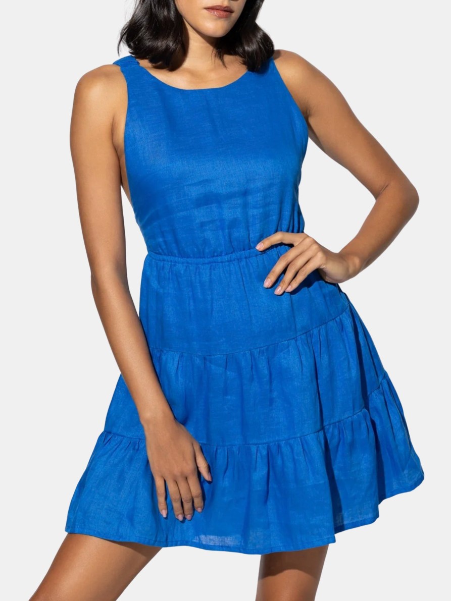 Clothing Lusana Mini | Kyra Dress Cobalt