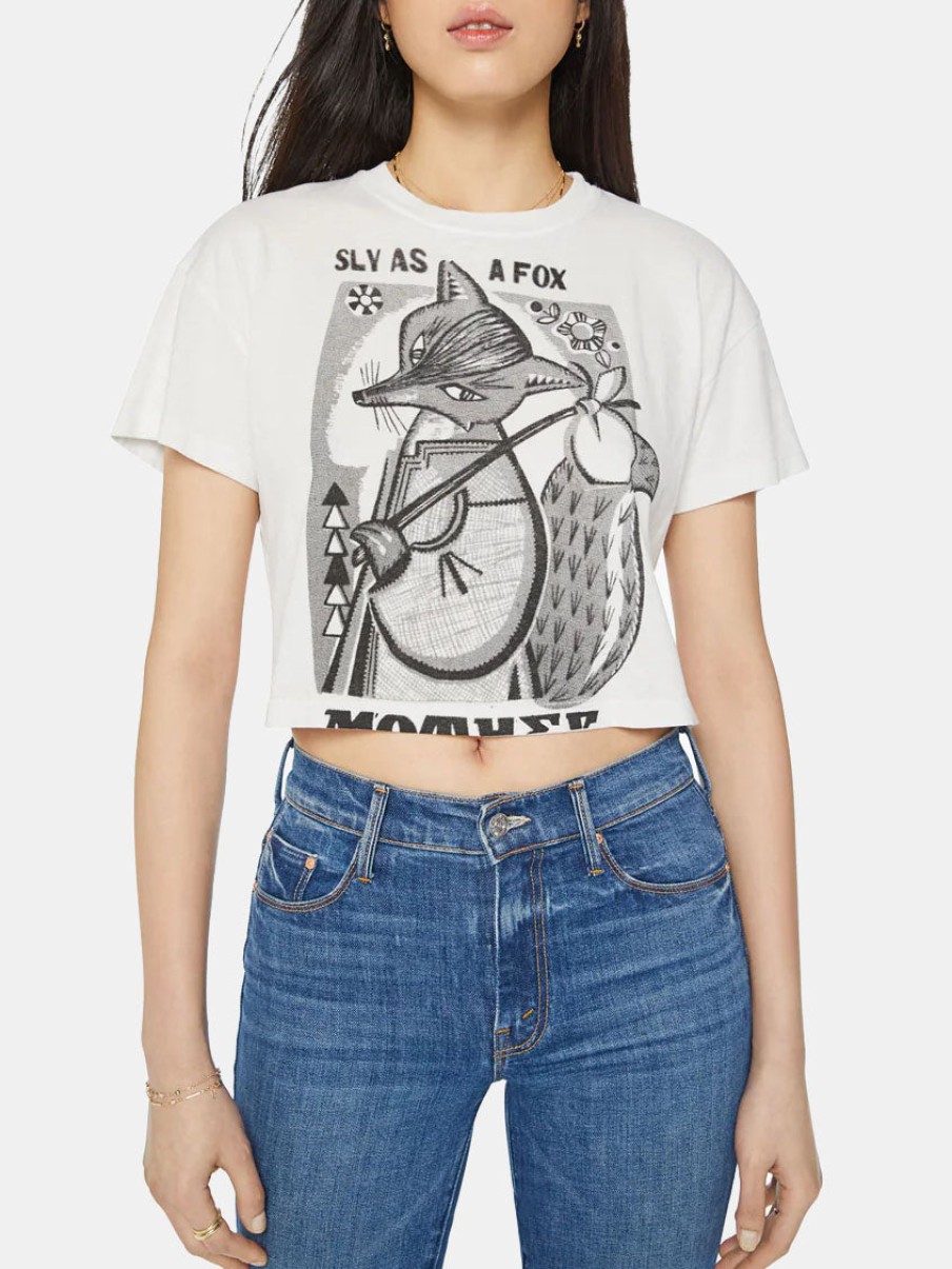 Clothing MOTHER DENIM Tees | The Grab Bag Crop Tee Slyfox