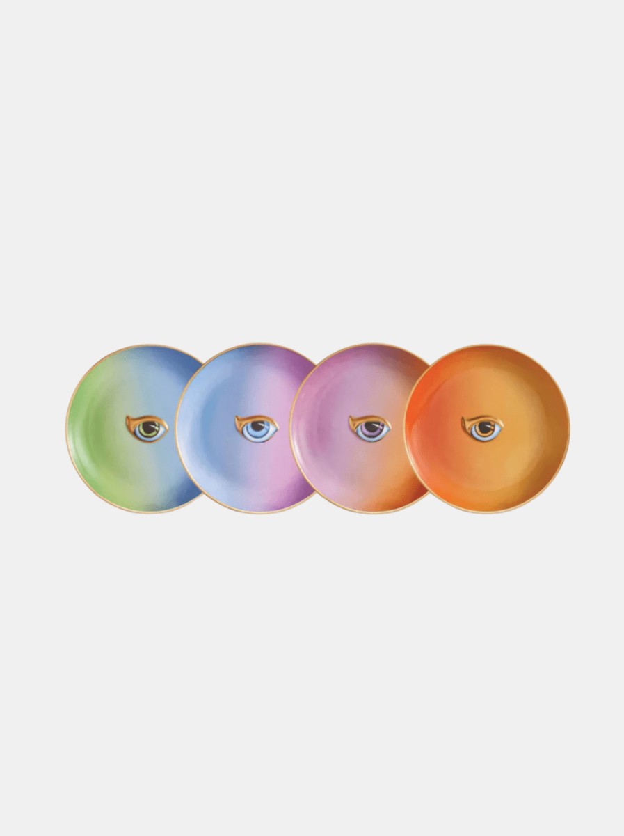 Accessories L'Objet | Lito-Eye Canape Plates - Assorted S/4