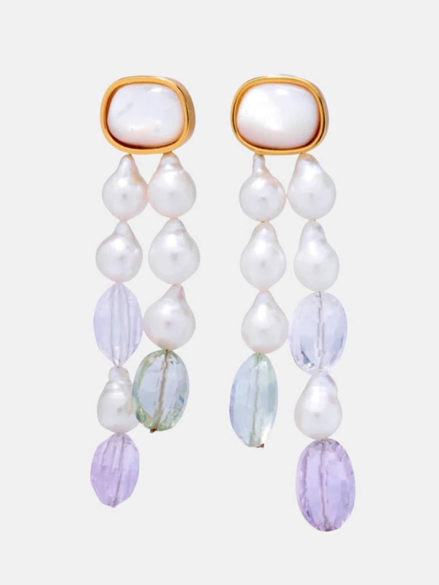 Accessories Lizzie Fortunato | Pearl Holiday Earrings Oc