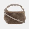 Accessories GANNI | Ganni Bou Bag Mini Fur Oyster Grey