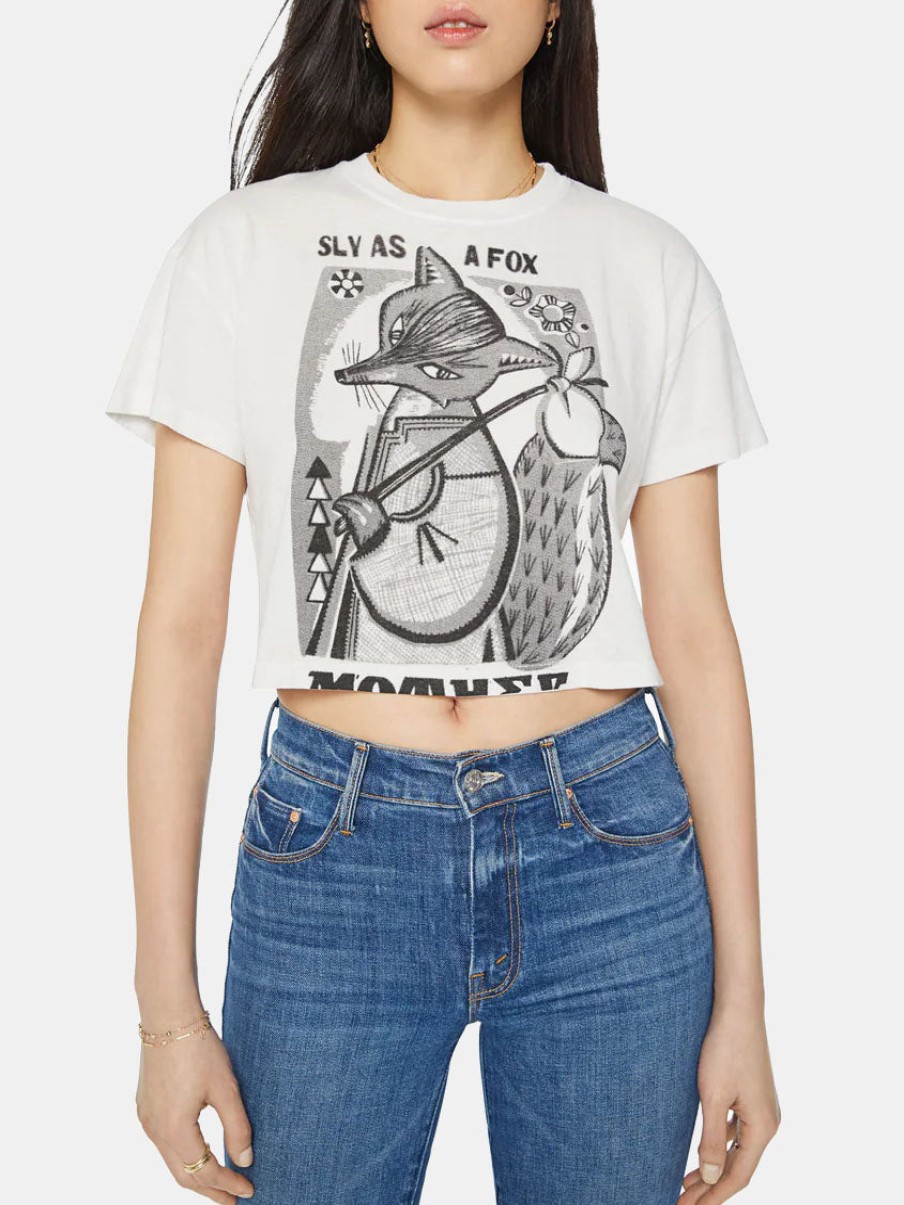 Accessories MOTHER DENIM | The Grab Bag Crop Tee Slyfox