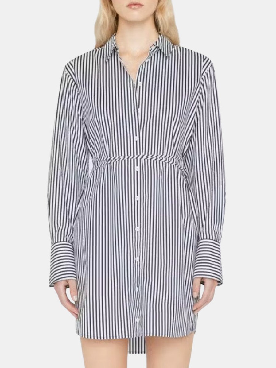 Clothing FRAME Mini | Mini Shirt Dress Blanc Multi