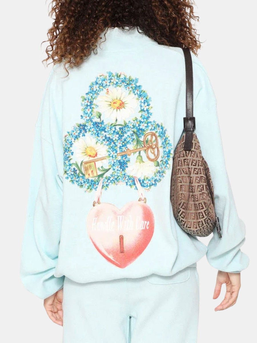 Clothing BOYS LIE | Locked In Henley Crewneck Teal