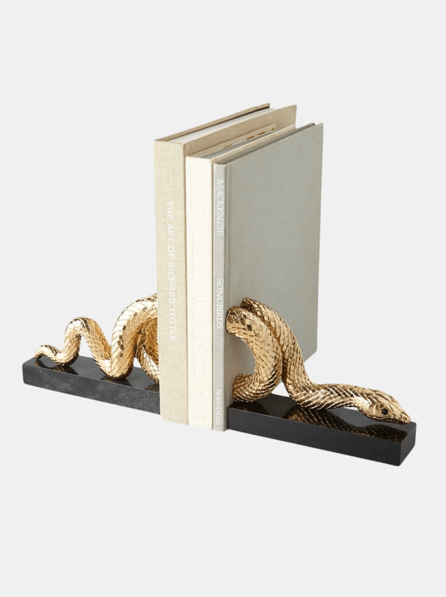 Accessories L'Objet | Snake Gold Bookends - Pair