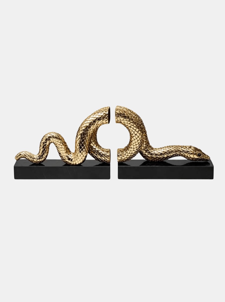Accessories L'Objet | Snake Gold Bookends - Pair