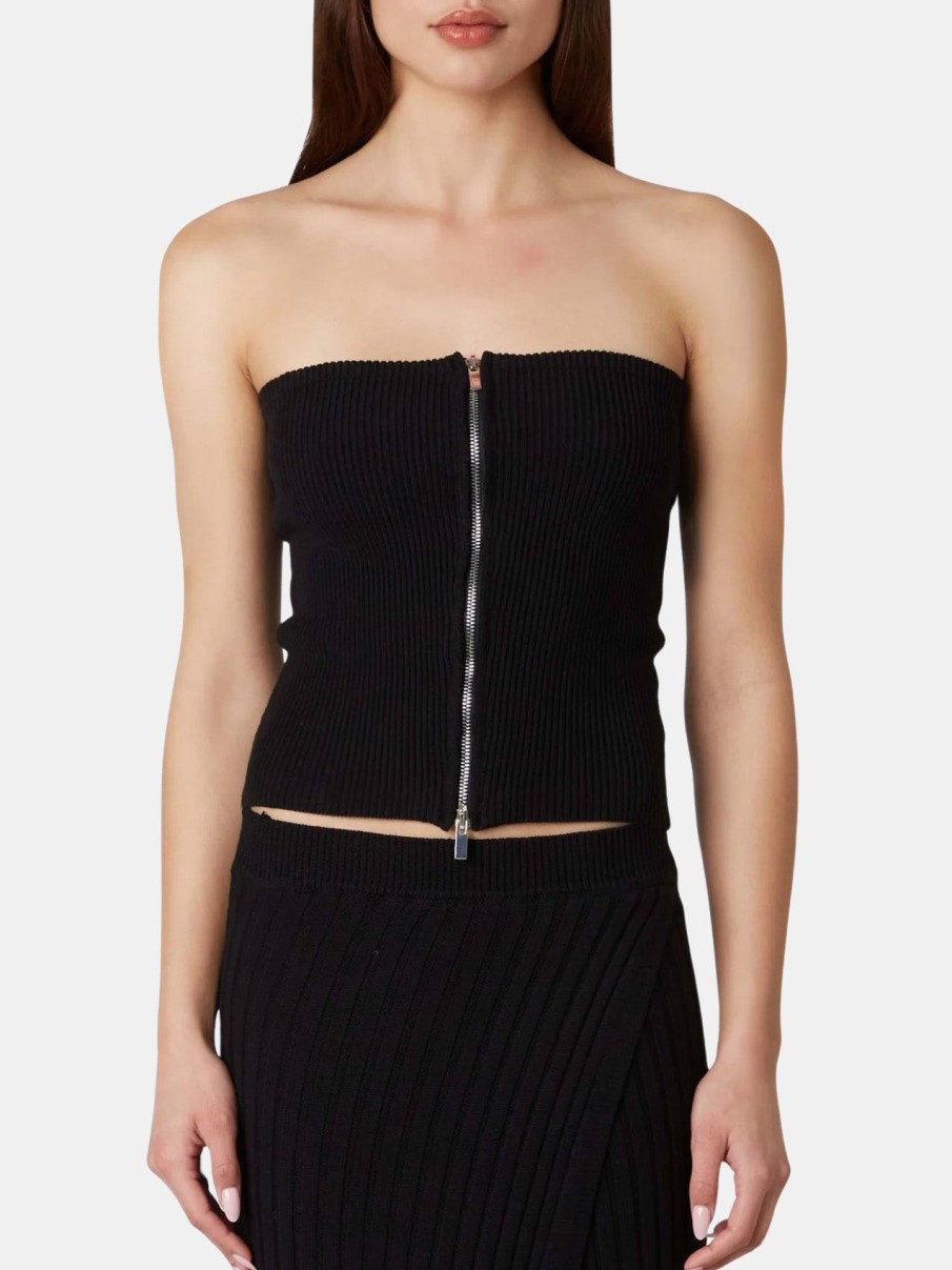 Clothing NIA | Bahar Knit Tube Top Black