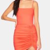 Clothing Susana Monaco Mini | Strap Gathered Dress Pink Grapefruit